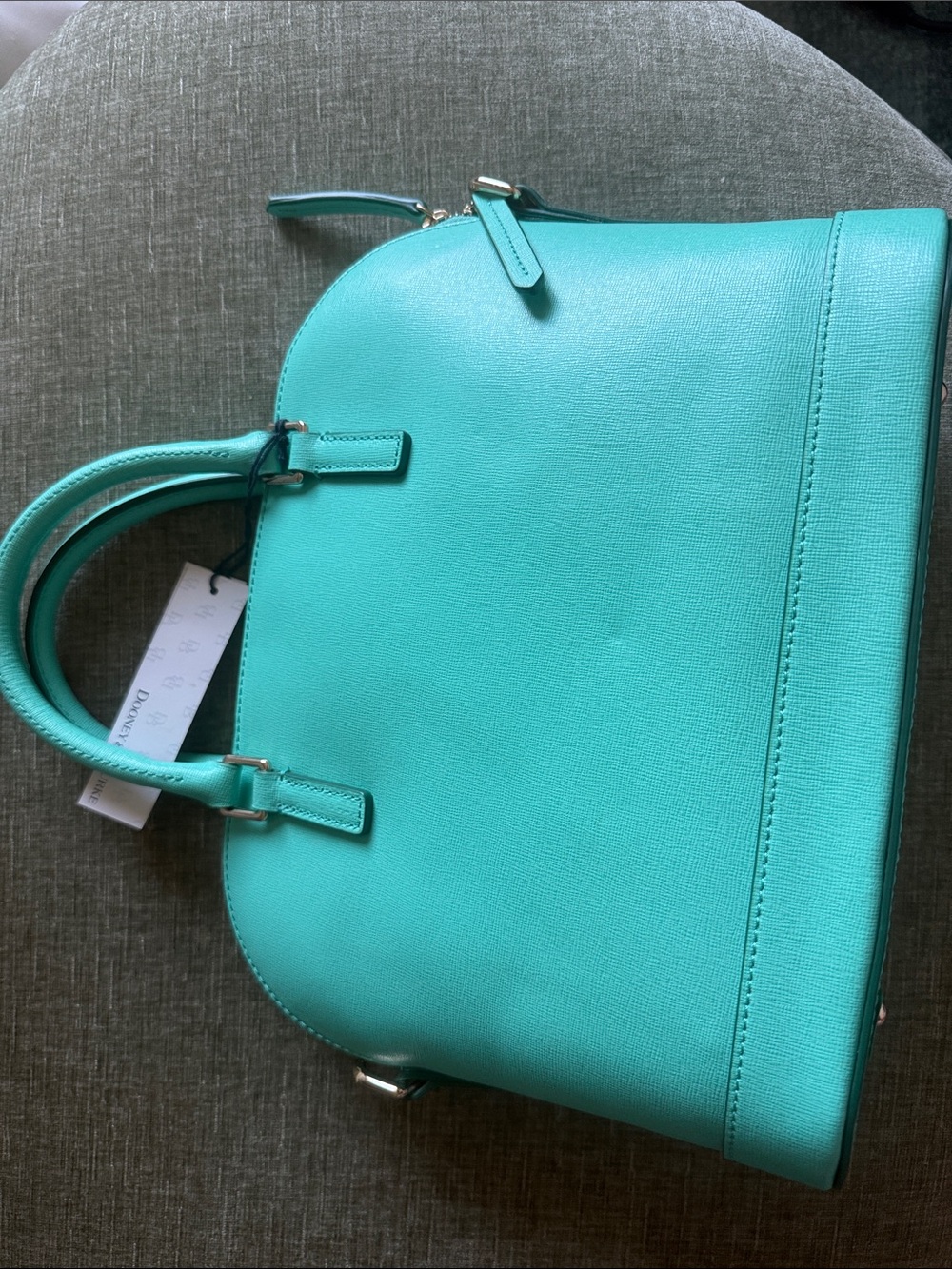 Dooney & Bourke Turquoise Dome Satchel - Picture 3 of 4